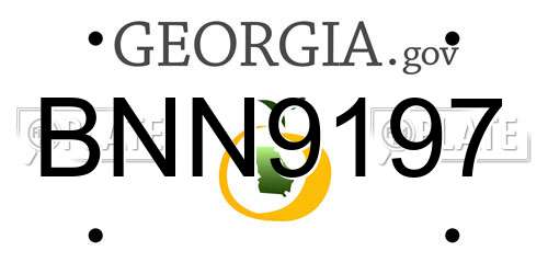BNN9197 Georgia License Plate