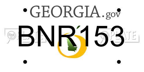 BNR153 Georgia License Plate