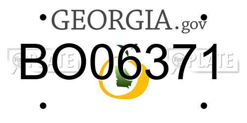 BO06371 Georgia License Plate