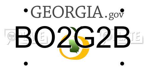 BO2G2B Georgia License Plate