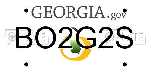 BO2G2S Georgia License Plate