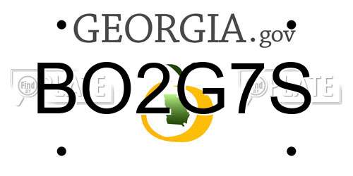 BO2G7S Georgia License Plate