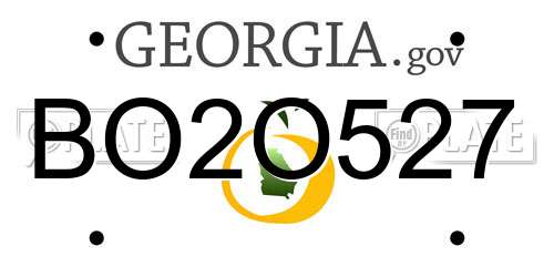 BO2O527 Georgia License Plate