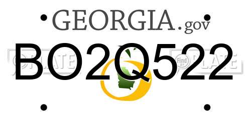 BO2Q522 Georgia License Plate