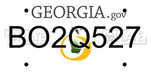 BO2Q527 Georgia License Plate