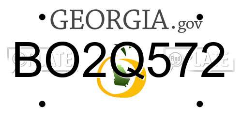 BO2Q572 Georgia License Plate