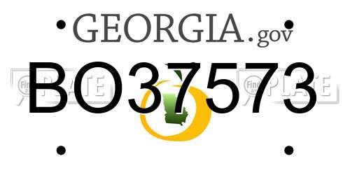 BO37573 Georgia License Plate