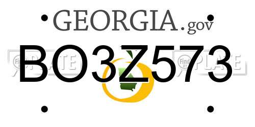 BO3Z573 Georgia License Plate
