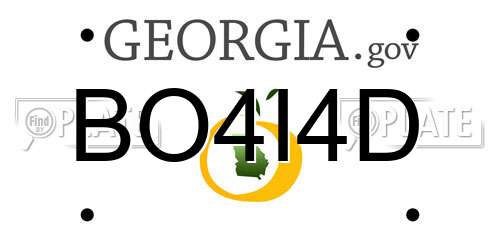 BO4I4D Georgia License Plate