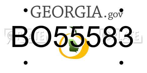 BO55583 Georgia License Plate
