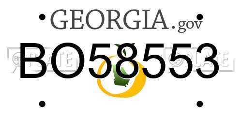 BO58553 Georgia License Plate