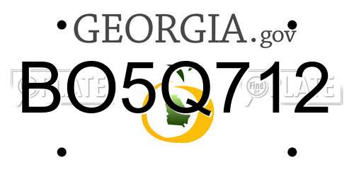 BO5Q712 Georgia License Plate
