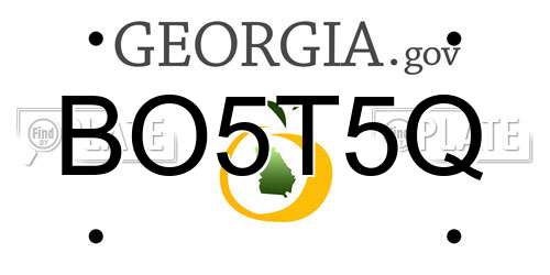 BO5T5Q Georgia License Plate