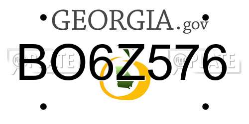 BO6Z576 Georgia License Plate