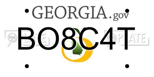 BO8C4T Georgia License Plate