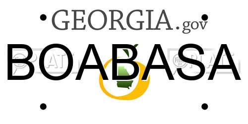 BOABASA Georgia License Plate