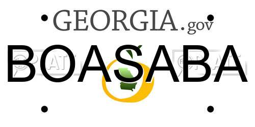 BOASABA Georgia License Plate