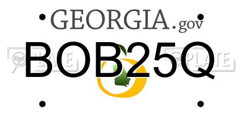 BOB25Q Georgia License Plate