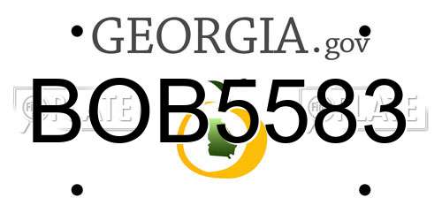 BOB5583 Georgia License Plate