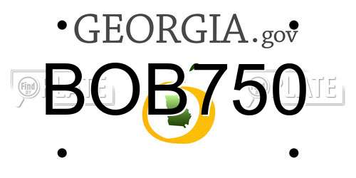 BOB750 Georgia License Plate