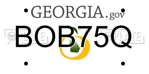 BOB75Q Georgia License Plate