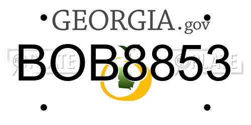 BOB8853 Georgia License Plate