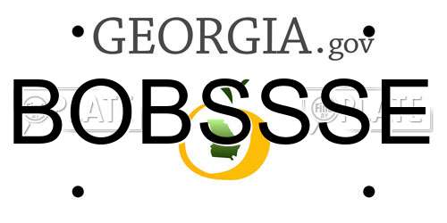 BOBSSSE Georgia License Plate