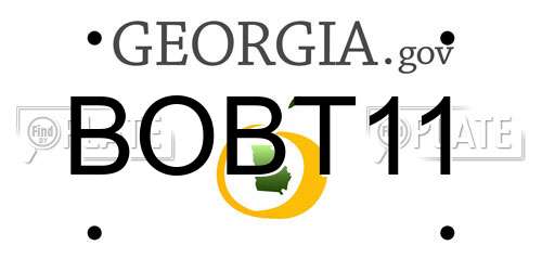 BOBT11 Georgia License Plate