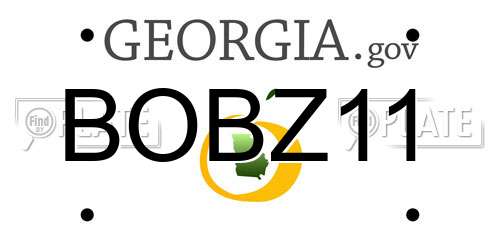 BOBZ11 Georgia License Plate