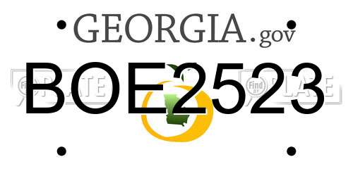 BOE2523 Georgia License Plate
