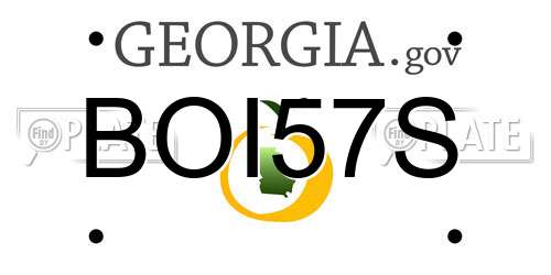 BOI57S Georgia License Plate