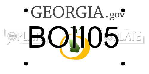 BOII05 Georgia License Plate