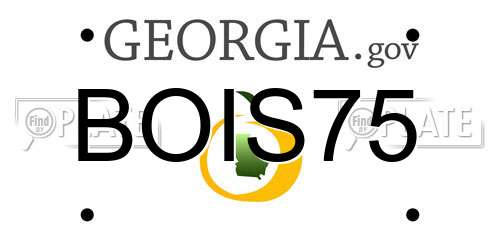 BOIS75 Georgia License Plate