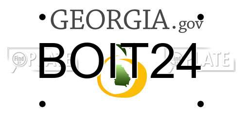 BOIT24 Georgia License Plate
