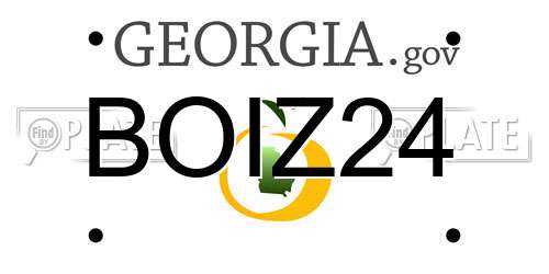 BOIZ24 Georgia License Plate