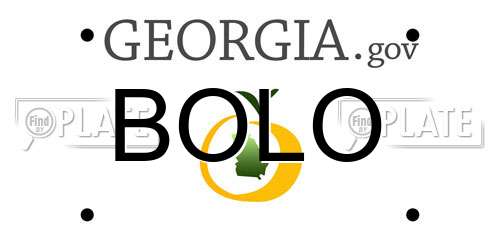 BOLO Georgia License Plate