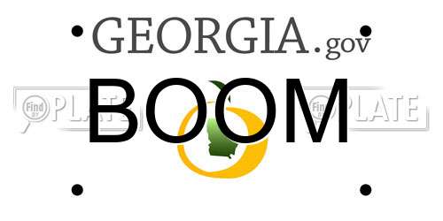 BOOM Georgia License Plate