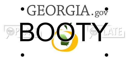 BOOTY Georgia License Plate