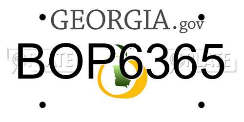BOP6365 Georgia License Plate