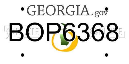 BOP6368 Georgia License Plate