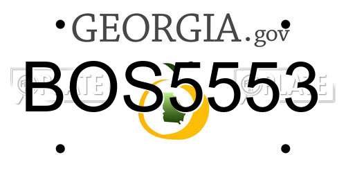 BOS5553 Georgia License Plate