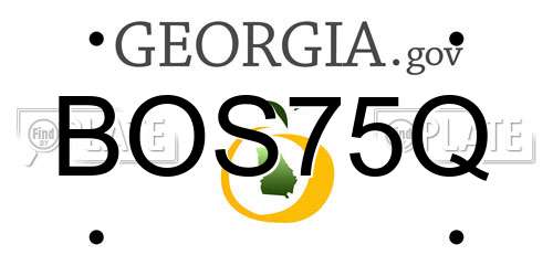 BOS75Q Georgia License Plate