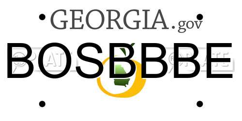 BOSBBBE Georgia License Plate