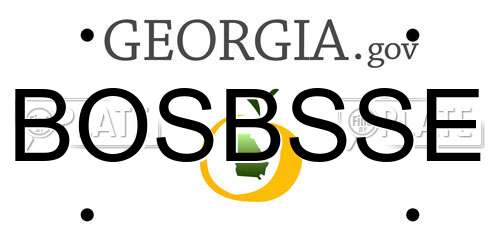 BOSBSSE Georgia License Plate
