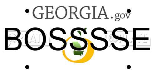 BOSSSSE Georgia License Plate