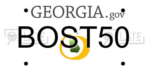 BOST50 Georgia License Plate