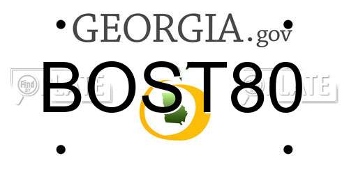 BOST80 Georgia License Plate