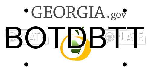 BOTDBTT Georgia License Plate