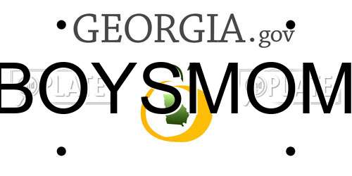 BOYSMOM Georgia License Plate