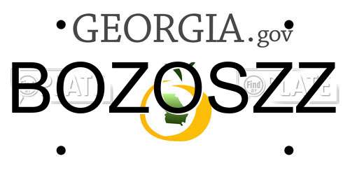 BOZOSZZ Georgia License Plate